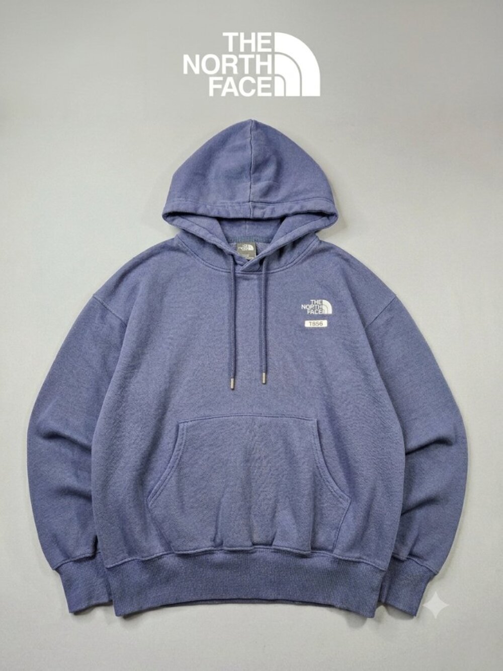 Vintage The North Face Pullover Hoodie Blue Embroidered Logo Men's Size S